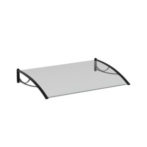 Entrétak Aluminium Polykarbonat LIGHT Välvd Svart konsol