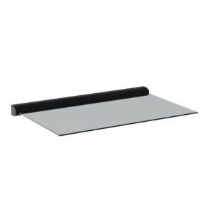 Entrétak Aluminium med LED-belysning Rak Mörkgrå konsol
