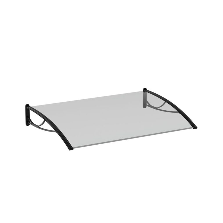 Entrétak Aluminium Polykarbonat LIGHT Välvd Svart konsol