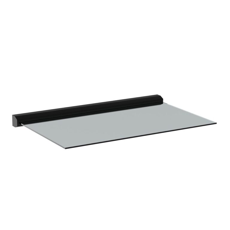 Entrétak Aluminium med LED-belysning Rak Mörkgrå konsol