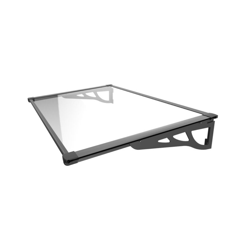 Entrétak Aluminium Polykarbonat Rak Svart konsol