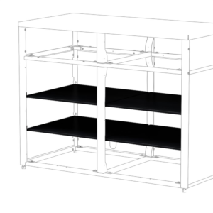 Skotte 538 Hyllplan Svart 1 st
